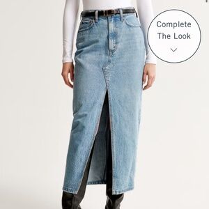 A&F Denim Maxi/Column Skirt